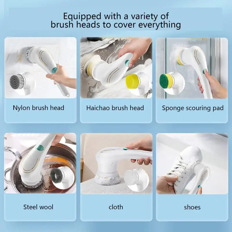 Power Scrubbers For Cleaning Dish Washing Brush Scrubber Multifunctional Bathroom Scrubber Powerful Shower Scrubber With